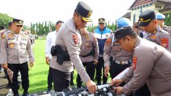 Kapolda Sulsel Pimpin Pengecekan Senpi Serentak dan Sambut Personel Brimob Usai BKO di Aceh