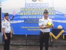 Semarak Hari Bhakti Pemasyarakatan ke-62, Lapas Parepare Buka Pekan Olahraga WBP dan Pegawai