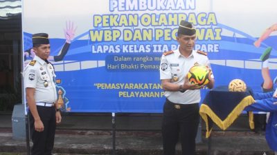 Semarak Hari Bhakti Pemasyarakatan ke-62, Lapas Parepare Buka Pekan Olahraga WBP dan Pegawai